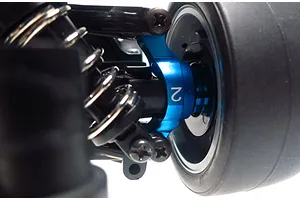 Yeah Racing Blue Aluminium Tamiya TT-02 Rear Hubs w/ 2 Degree Toe-In 2Pcs image 37188