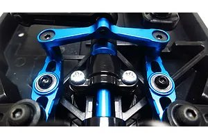 Yeah Racing Blue Aluminium Tamiya TT-02 Steering Rack w/ Bearings image 37233