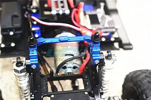 GPM Blue Aluminium TRX-4 Front Adjustable Body Mount Set image 37403