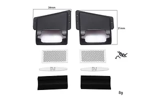 GPM Racing fender vent kit for Traxxas TRX-4 Defender, including black plastic vents, metal mesh inserts, and mounting hardware.