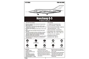 Trumpeter 1/72 Nanchang Q-5C Jet Scaled Plastic Model Kit image 37526