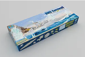 Trumpeter 1/350 HMS Cornwall Heavy Cruiser Plastic Model Kit image 37543