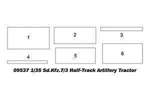 Trumpeter 1/35 German Sd.Kfz.7/3 Half-track Artillery Tractor Scaled Plastic Model Kit image 37593