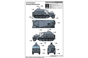 Trumpeter 1/35 German Sd.Kfz.7/3 Half-track Artillery Tractor Scaled Plastic Model Kit image 37594