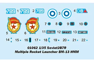 Trumpeter 1/35 Soviet BM-13 HMM 2B7R Multiple Rocket Launcher Truck Scaled Plastic Model Kit image 37629