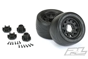 Pro-Line 2.8" Prime Street Tyres on Black Raid Rims - Glued Wheels 2Pcs image 37711