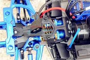 GPM Blue Aluminium Front/Rear Adjustable Shocks 2Pcs image 37845