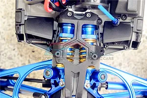 GPM Blue Aluminium Front/Rear Adjustable Shocks 2Pcs image 37846