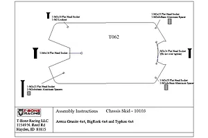 T-Bone Racing Black ARRMA Kraton 4S, Big Rock 3S, Typhon 3S & Senton 3S Chassis Skid Plate image 37899
