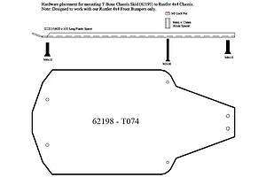 T-Bone Racing Black Traxxas Rustler 4x4 Chassis Skid Plate image 37906