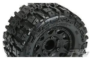 Pro-Line 2.8" Trencher HP Belted Tyres on Black Raid Rims - Glued Wheels 2Pcs image 38025