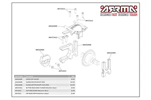 ARRMA Red Aluminium Sliding Motor Mount image 38060