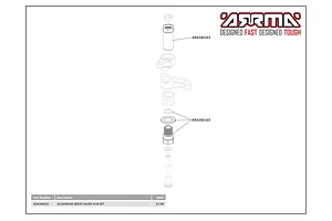 ARRMA Red Aluminium Servo Saver Hub Set image 38155