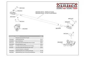 ARRMA Centre Chassis Brace Set image 38168