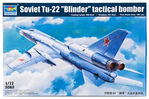Trumpeter 1/72 Soviet Tu-22 Tactical Bomber Jet Scaled Plastic Model Kit