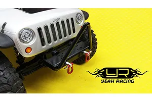 Yeah Racing Black Steel SCX10 II Stinger Front Bumper w/ Winch Mount & D Shackles image 38413