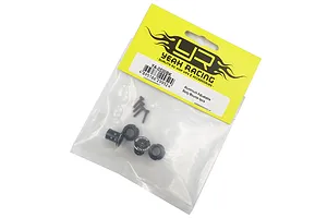 Yeah Racing black aluminium adjustable body mounts in original retail packaging.