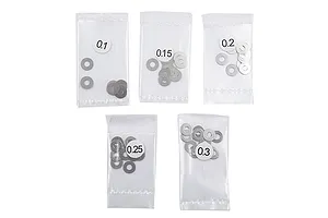 Yeah Racing Stainless Steel 3x7mm Washer Shim Set 0.1, 0.15, 0.2, 0.25, 0.3mm image 38524
