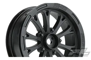 Pro-Line 2.2" Pomona Drag Spec Front Black Rims 2Pcs image 38533