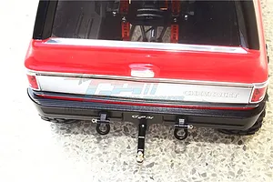 GPM Black Aluminium TRX-4 Chevy Blazer Rear Bumper w/ D-Ring & Drop Hitch image 39022