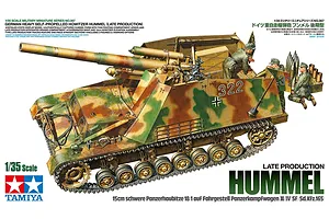 Tamiya 1/35 German Hummel Late Production Heavy Self-Propelled Howitzer Scaled Plastic Model Kit image 39037