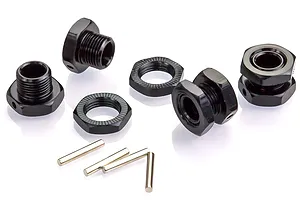 HSP Black Aluminium 17mm Hex Adapter Set