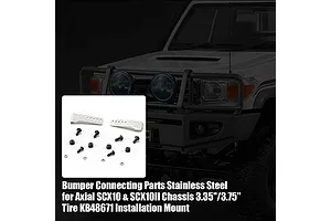 Killerbody 1/10 SCX10 & SCX10 II Stainless Steel Bumper Mount Kit for 3.35"/3.75" Tyres image 39219