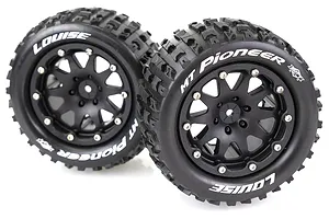 Louise 3.3" MT-Pioneer MFT Tyres on Black Rims - Beadlocked Wheels 2Pcs image 39463