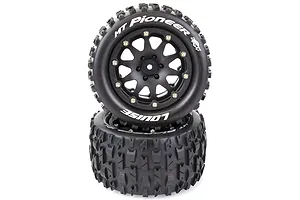 Louise 3.3" MT-Pioneer MFT Tyres on Black Rims - Beadlocked Wheels 2Pcs image 39464