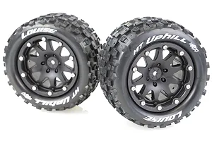 Louise 3.3" MT-Uphill MFT Tyres on Black Rims - Beadlocked Wheels 2Pcs image 39465