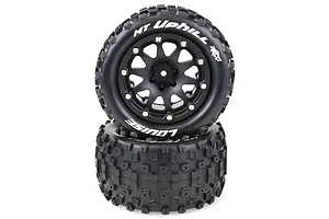 Louise 3.3" MT-Uphill MFT Tyres on (1/2 Offset) Black Rims - Beadlocked Wheels 2Pcs image 39470