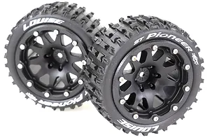 Louise 3.3" ST-Pioneer MFT Tyres on (1/2 Offset) Black Rims - Beadlocked Wheels 2Pcs image 39483