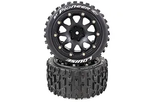 Louise 3.3" ST-Pioneer MFT Tyres on (1/2 Offset) Black Rims - Beadlocked Wheels 2Pcs image 39484