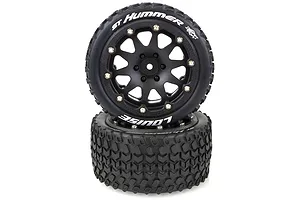 Louise 3.3" ST-Hummer MFT Tyres on Black Rims - Beadlocked Wheels 2Pcs image 39487