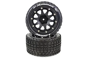 Louise 3.3" ST-Hummer MFT Tyres on (1/2 Offset) Black Rims - Beadlocked Wheels 2Pcs image 39491