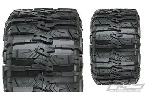 Pro-Line 3.8" Trencher HP Belted Tyres on Black Raid Rims - Glued Wheels 2Pcs image 39528