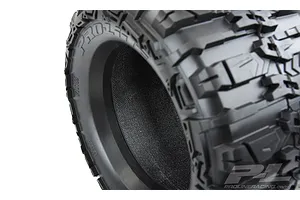Pro-Line 3.8" Trencher HP Belted Tyres on Black Raid Rims - Glued Wheels 2Pcs image 39531