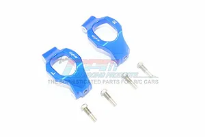GPM Blue Aluminium Maxx 4S Left & Right Front Hub Carriers 2Pcs image 39810