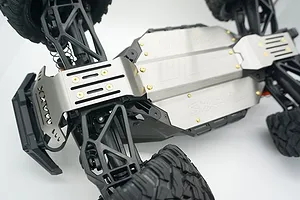 GPM Stainless Steel Maxx 4S Front, Centre & Rear Chassis Skid Plate Set w/ Hardware image 39828