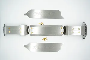 GPM Stainless Steel Maxx 4S Laser Version Front, Centre & Rear Chassis Skid Plate Set w/ Hardware image 39833