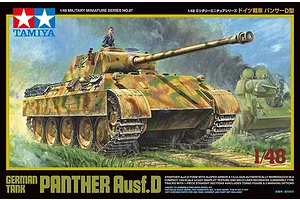 Tamiya 1/48 German Panther Ausf.D Tank Scaled Plastic Model Kit image 40130