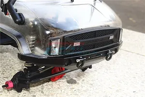 GPM Black Aluminium SCX10 II UMG10 Front Bumper w/ D Rings image 3