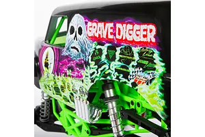 Axial SMT10 Monster Jam Grave Digger RC Rock Racer Electric 4WD 1/10 Scale RTR image 40281