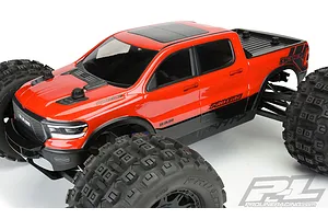 Pro-Line 1/8 2020 Ram Rebel 1500 Pre-Cut Unpainted Body Shell w/ Extended Body Mounts image 40317