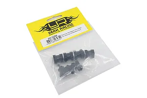 Yeah Racing Black Aluminium 12mm Hexes Adaptors 15mm Off-Set 4Pcs w/ Hardware image 40470
