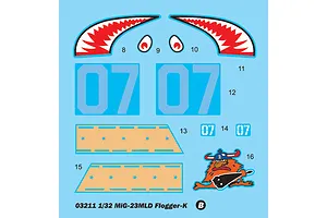 Trumpeter 1/32 MiG-23MLD Flogger-K Fighter Jet Scaled Plastic Model Kit image 40761