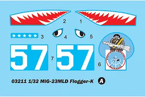 Trumpeter 1/32 MiG-23MLD Flogger-K Fighter Jet Scaled Plastic Model Kit image 40762