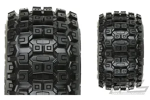 Pro-Line 3.8" Badlands MX38 Tyres on Black Raid Rims - Glued Wheels 2Pcs image 40952