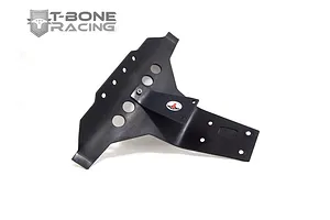 A black T-Bone Racing front bumper for an ARRMA Senton 6S RC vehicle, shown from an elevated angle against a white background.