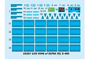 Trumpeter 1/35 Russian 40N6 of 51P6A TEL S-400 Truck Scaled Plastic Model Kit image 41021